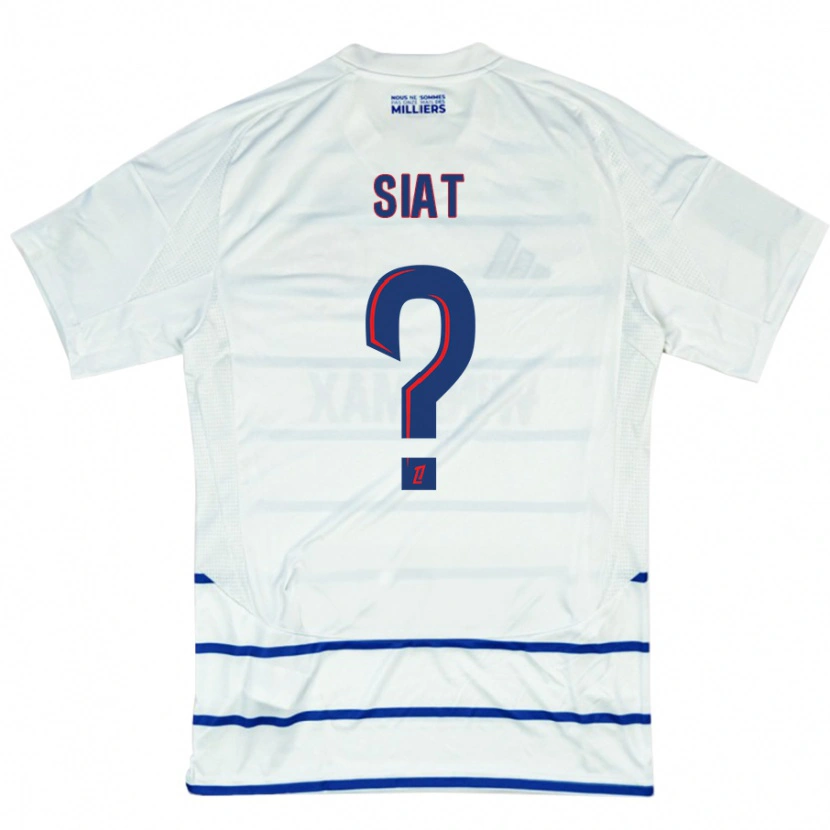 Danxen Uomo Maglia Victor Siat #0 Bianco Blu Kit Gara Away 2024/25 Maglietta