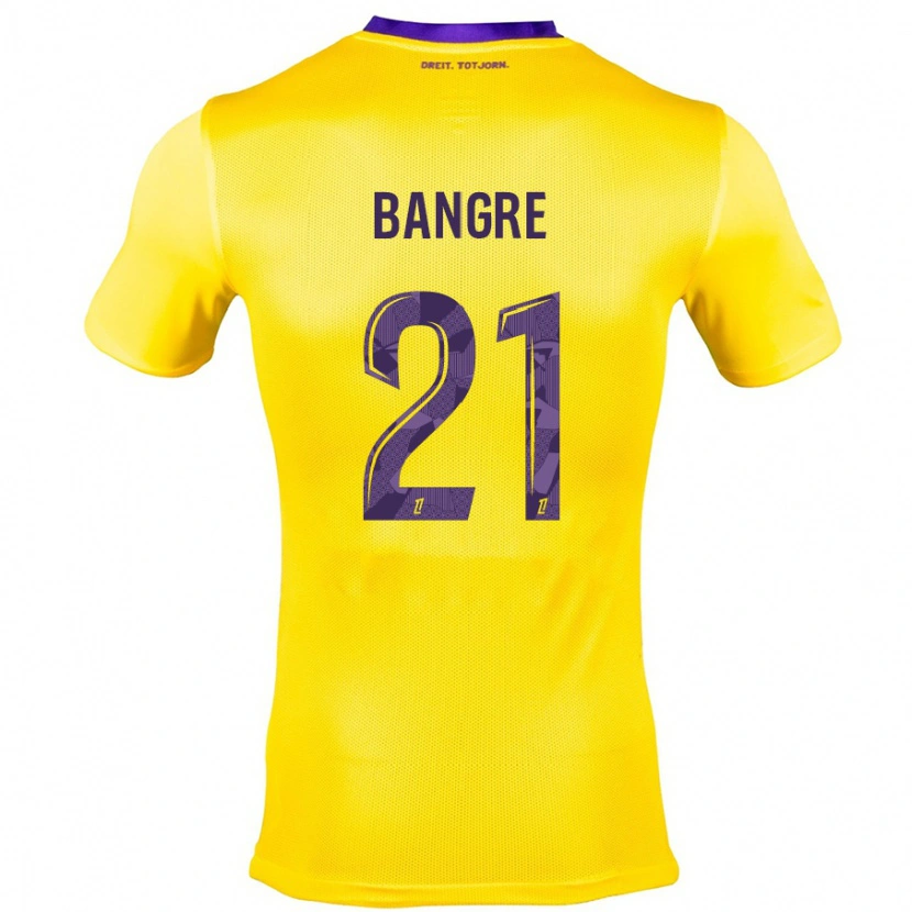 Danxen Uomo Maglia Mamady Bangré #21 Giallo Viola Kit Gara Away 2024/25 Maglietta