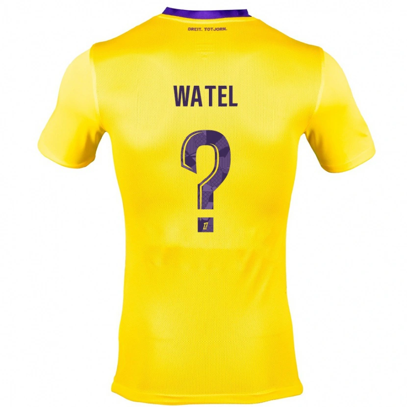 Danxen Uomo Maglia Kylian Watel #0 Giallo Viola Kit Gara Away 2024/25 Maglietta