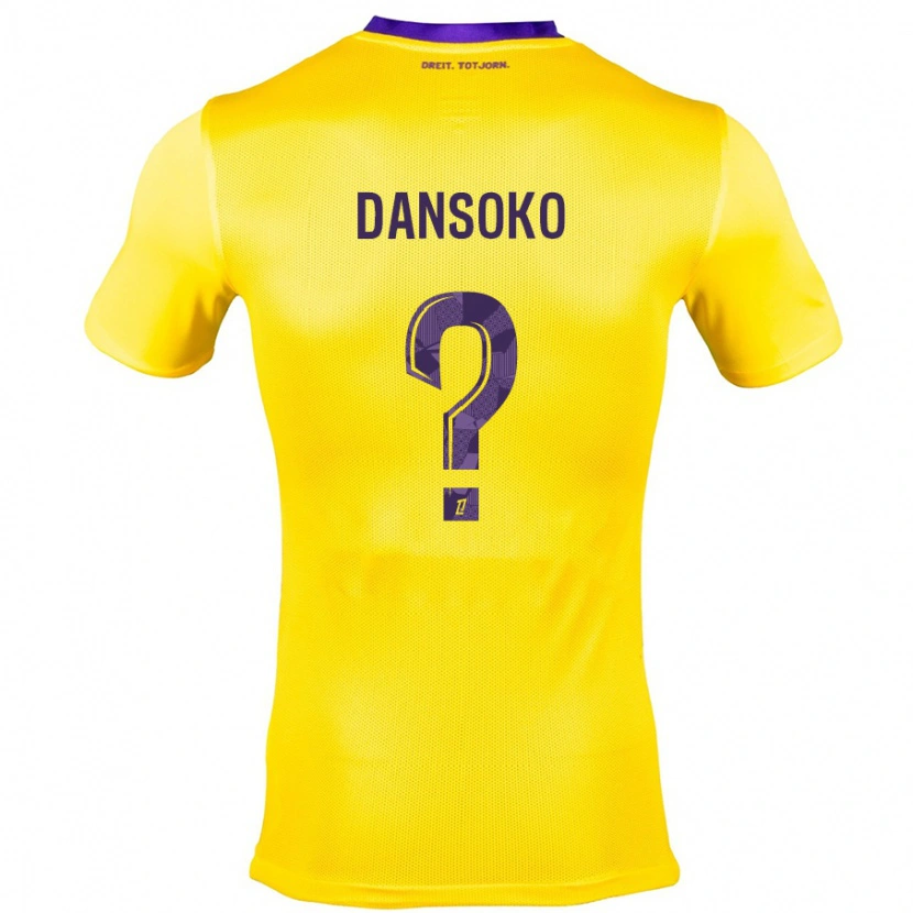Danxen Uomo Maglia Mohamed Dansoko #0 Giallo Viola Kit Gara Away 2024/25 Maglietta