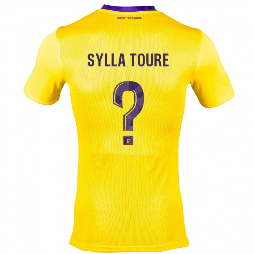 Danxen Uomo Maglia Ismael Sylla Touré #0 Giallo Viola Kit Gara Away 2024/25 Maglietta