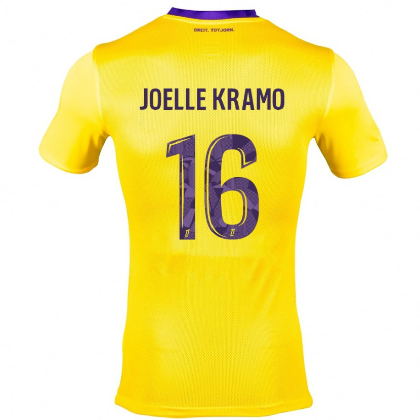Danxen Uomo Maglia Marie Joelle Kramo #16 Giallo Viola Kit Gara Away 2024/25 Maglietta