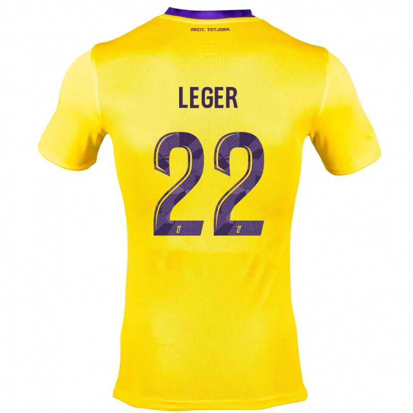 Danxen Uomo Maglia Christelle Léger #22 Giallo Viola Kit Gara Away 2024/25 Maglietta