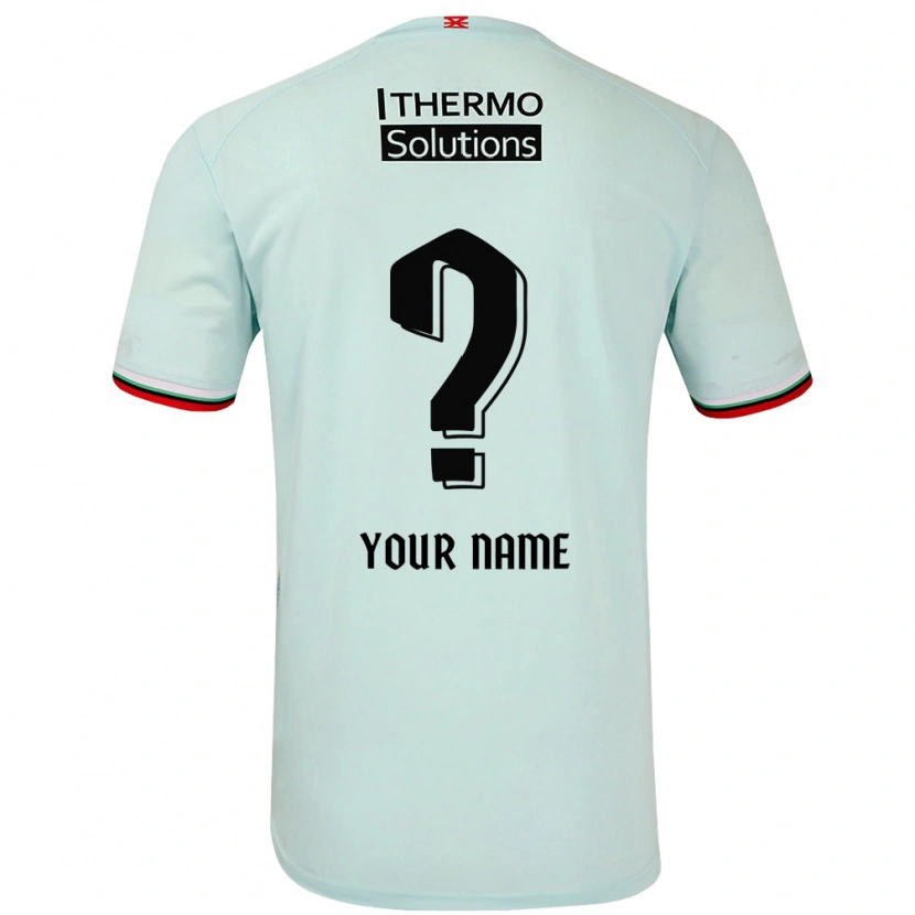 Danxen Uomo Maglia Il Tuo Nome #0 Verde Chiaro Kit Gara Away 2024/25 Maglietta