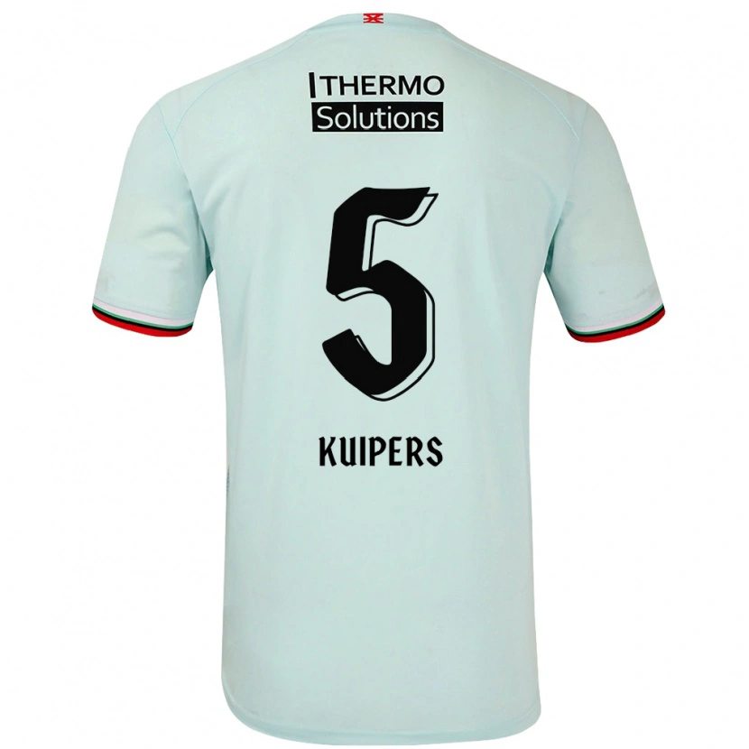Danxen Uomo Maglia Bas Kuipers #5 Verde Chiaro Kit Gara Away 2024/25 Maglietta