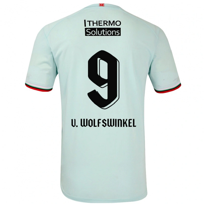 Danxen Uomo Maglia Ricky Van Wolfswinkel #9 Verde Chiaro Kit Gara Away 2024/25 Maglietta