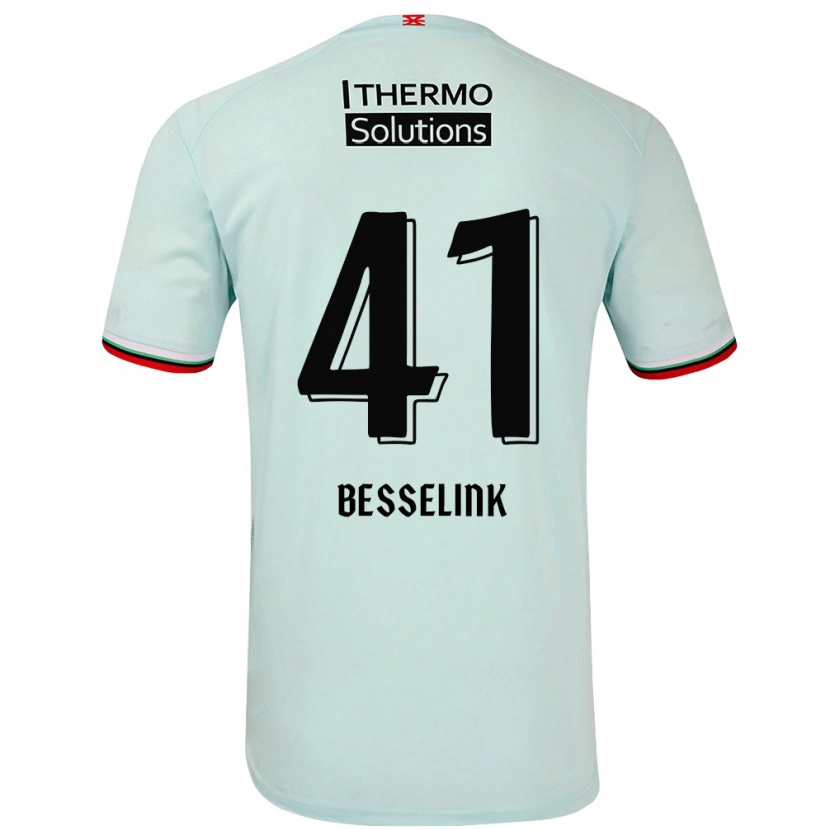 Danxen Uomo Maglia Gijs Besselink #41 Verde Chiaro Kit Gara Away 2024/25 Maglietta