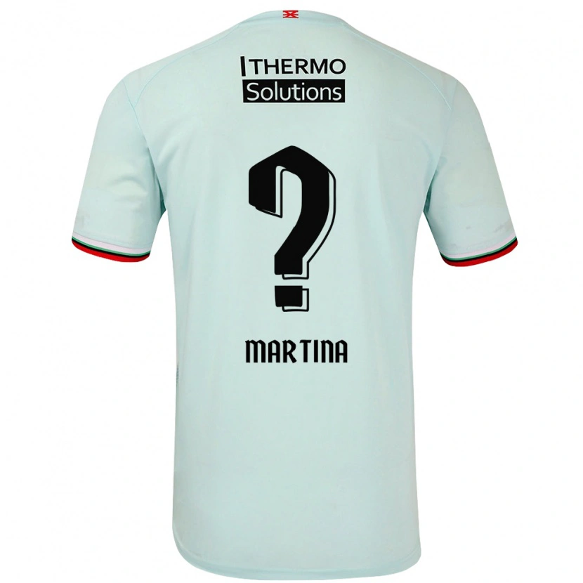 Danxen Uomo Maglia Shi-Jon Martina #0 Verde Chiaro Kit Gara Away 2024/25 Maglietta