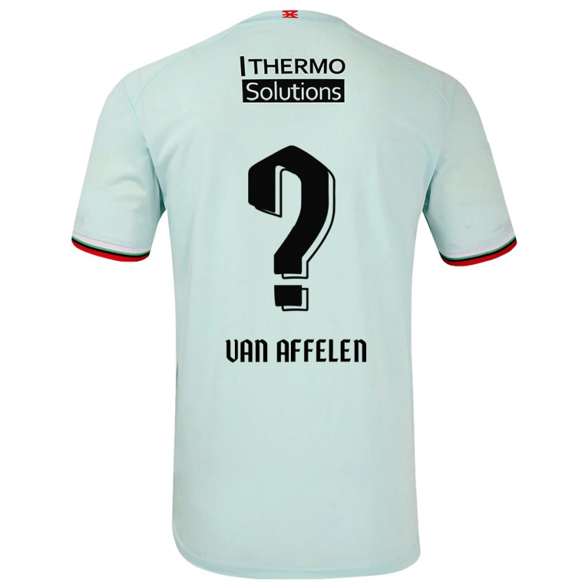 Danxen Uomo Maglia Pim Van Affelen Van Saemsfoort #0 Verde Chiaro Kit Gara Away 2024/25 Maglietta