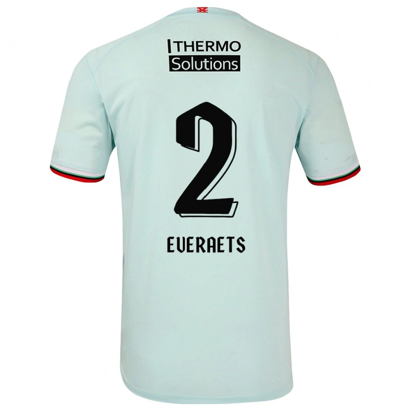 Danxen Uomo Maglia Kim Everaets #2 Verde Chiaro Kit Gara Away 2024/25 Maglietta