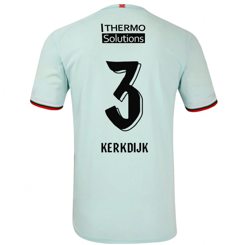 Danxen Uomo Maglia Danique Kerkdijk #3 Verde Chiaro Kit Gara Away 2024/25 Maglietta