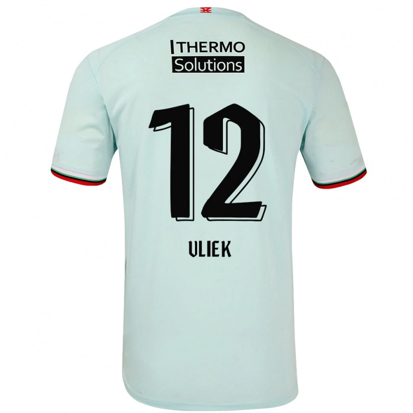 Danxen Uomo Maglia Leonie Vliek #12 Verde Chiaro Kit Gara Away 2024/25 Maglietta