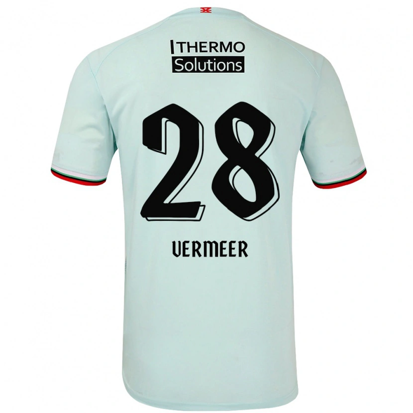 Danxen Uomo Maglia Sofie Vermeer #28 Verde Chiaro Kit Gara Away 2024/25 Maglietta