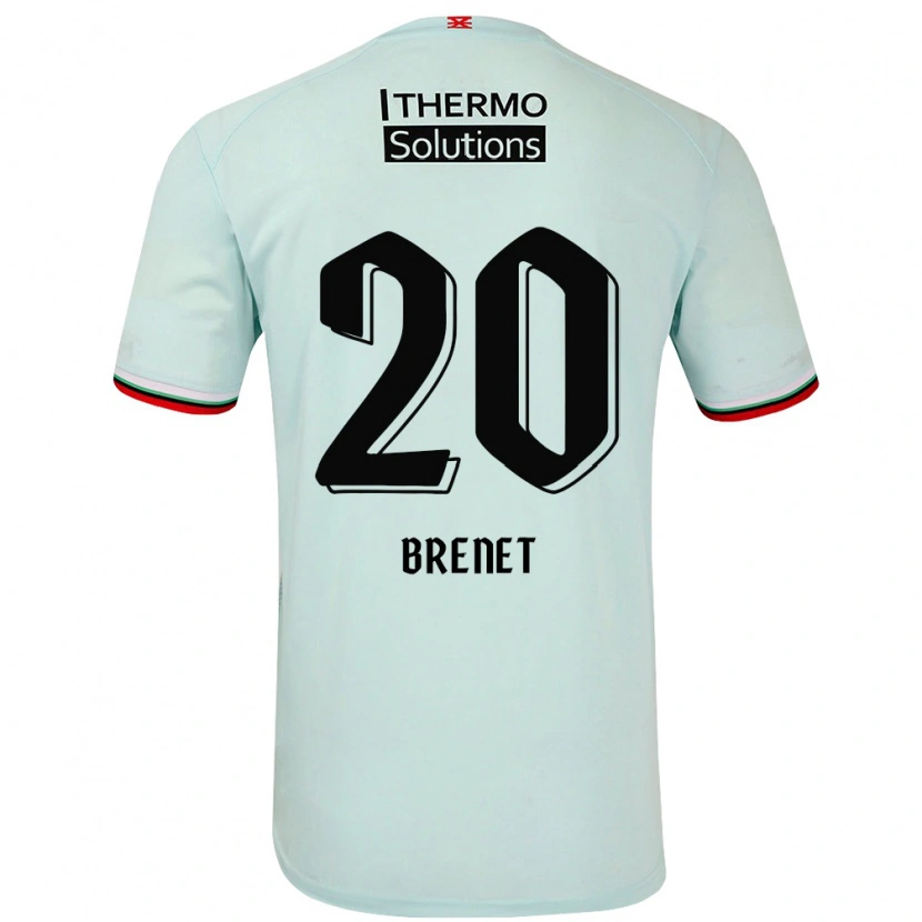 Danxen Uomo Maglia Joshua Brenet #20 Verde Chiaro Kit Gara Away 2024/25 Maglietta