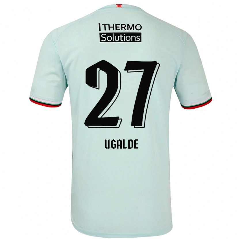 Danxen Uomo Maglia Manfred Ugalde #27 Verde Chiaro Kit Gara Away 2024/25 Maglietta