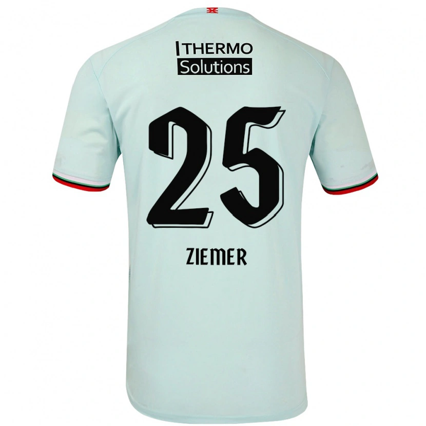 Danxen Uomo Maglia Taylor Ziemer #25 Verde Chiaro Kit Gara Away 2024/25 Maglietta