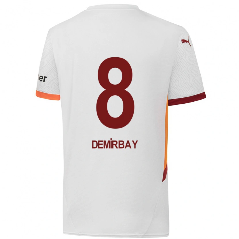 Danxen Uomo Maglia Kerem Demirbay #8 Bianco Giallo Rosso Kit Gara Away 2024/25 Maglietta
