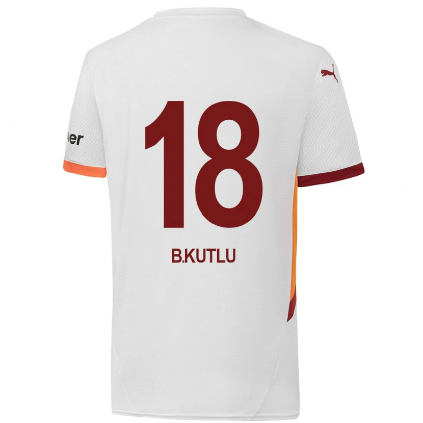 Danxen Uomo Maglia Berkan Kutlu #18 Bianco Giallo Rosso Kit Gara Away 2024/25 Maglietta