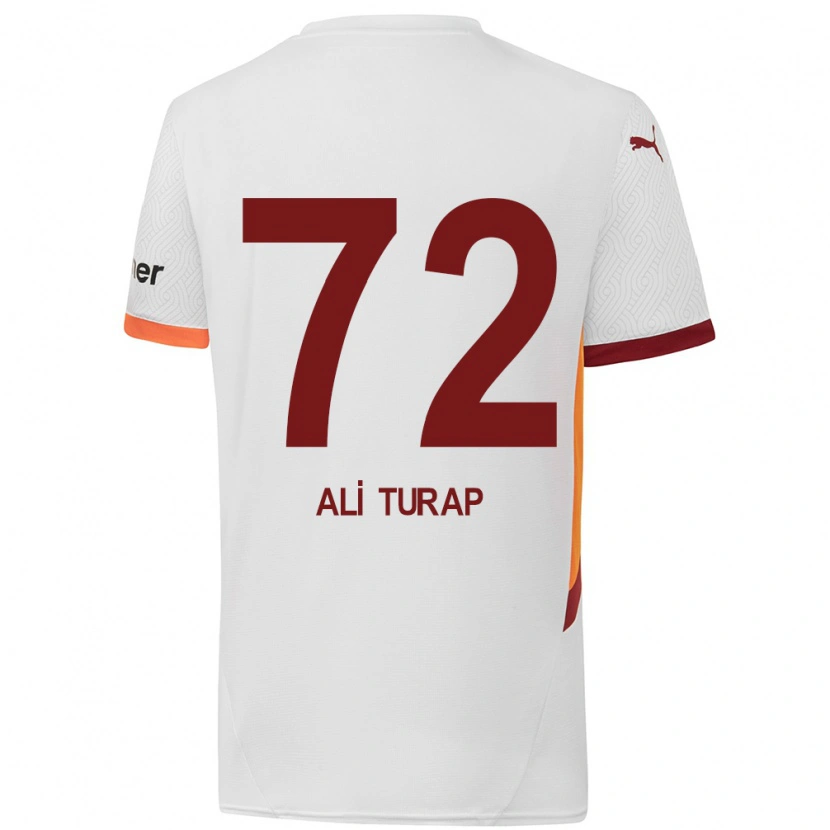Danxen Uomo Maglia Ali Turap Bülbül #72 Bianco Giallo Rosso Kit Gara Away 2024/25 Maglietta