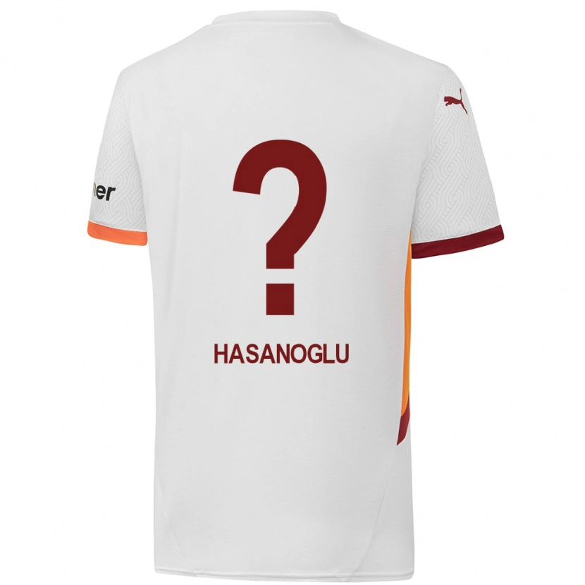 Danxen Uomo Maglia Çınar Hasanoğlu #0 Bianco Giallo Rosso Kit Gara Away 2024/25 Maglietta