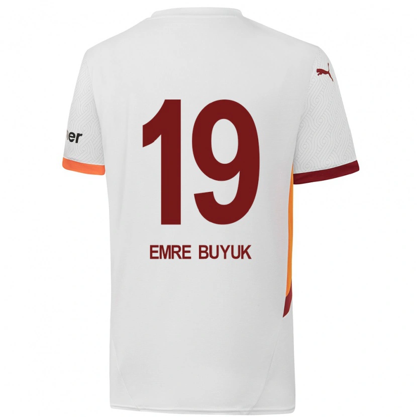 Danxen Uomo Maglia Enes Emre Büyük #19 Bianco Giallo Rosso Kit Gara Away 2024/25 Maglietta