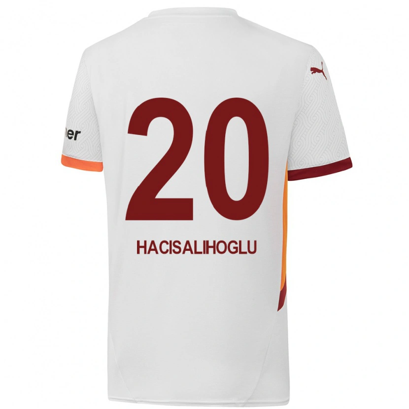 Danxen Uomo Maglia Arda Hacısalihoğlu #20 Bianco Giallo Rosso Kit Gara Away 2024/25 Maglietta