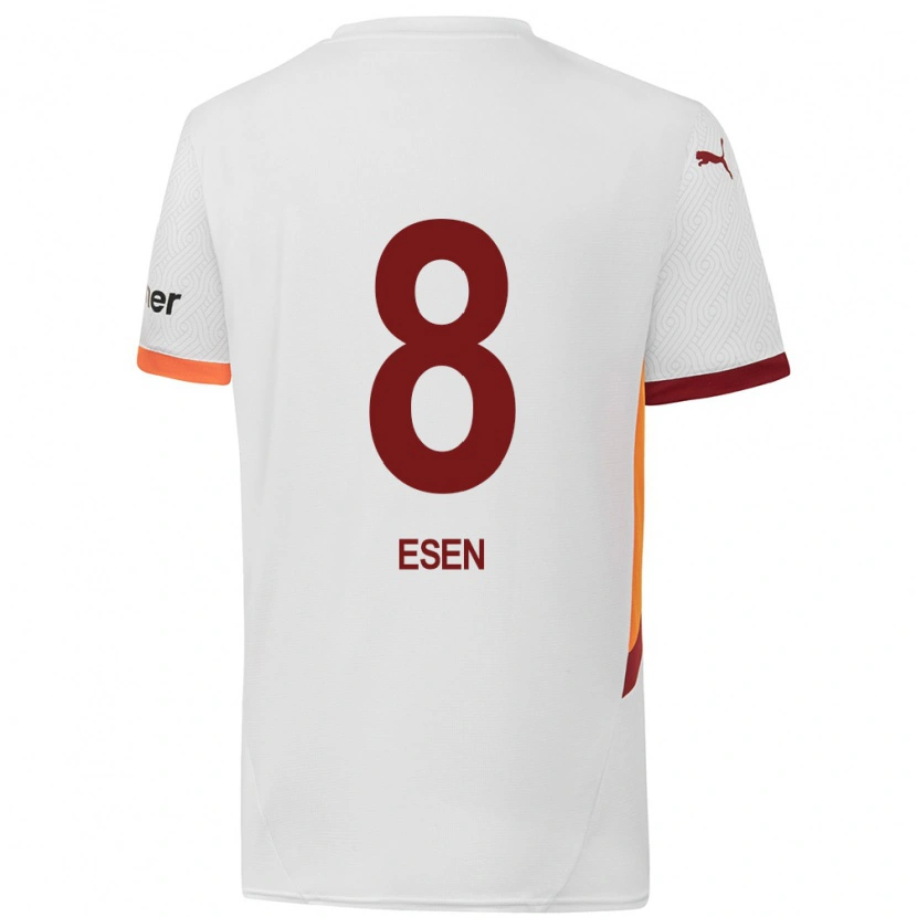 Danxen Uomo Maglia Emine Ecem Esen #8 Bianco Giallo Rosso Kit Gara Away 2024/25 Maglietta