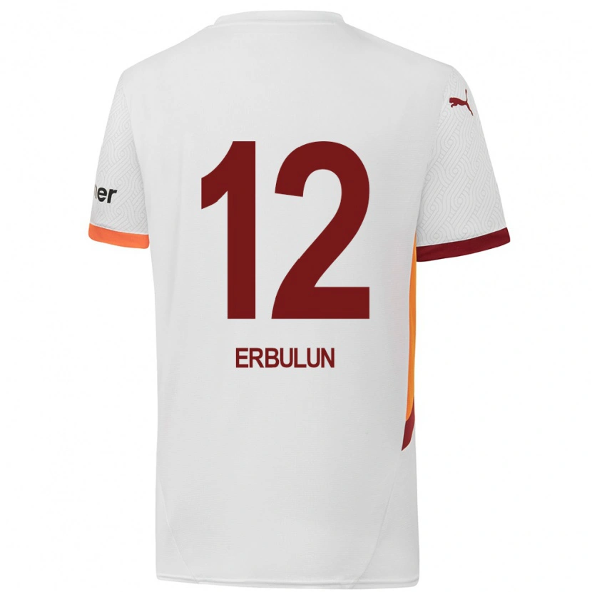 Danxen Uomo Maglia Helin Erbulun #12 Bianco Giallo Rosso Kit Gara Away 2024/25 Maglietta