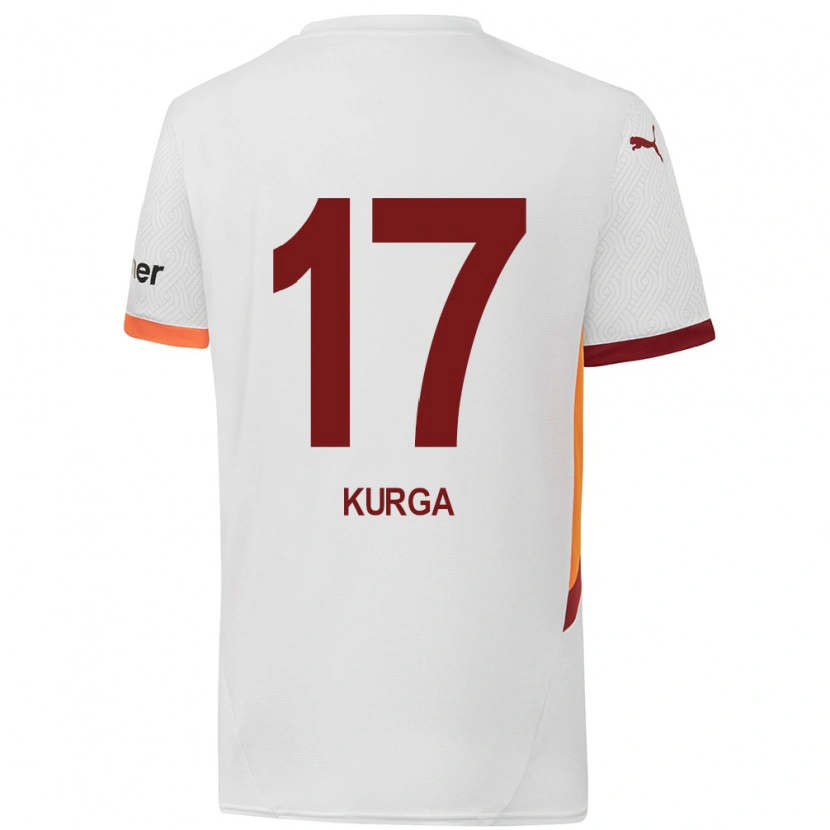 Danxen Uomo Maglia Handan Kurğa #17 Bianco Giallo Rosso Kit Gara Away 2024/25 Maglietta