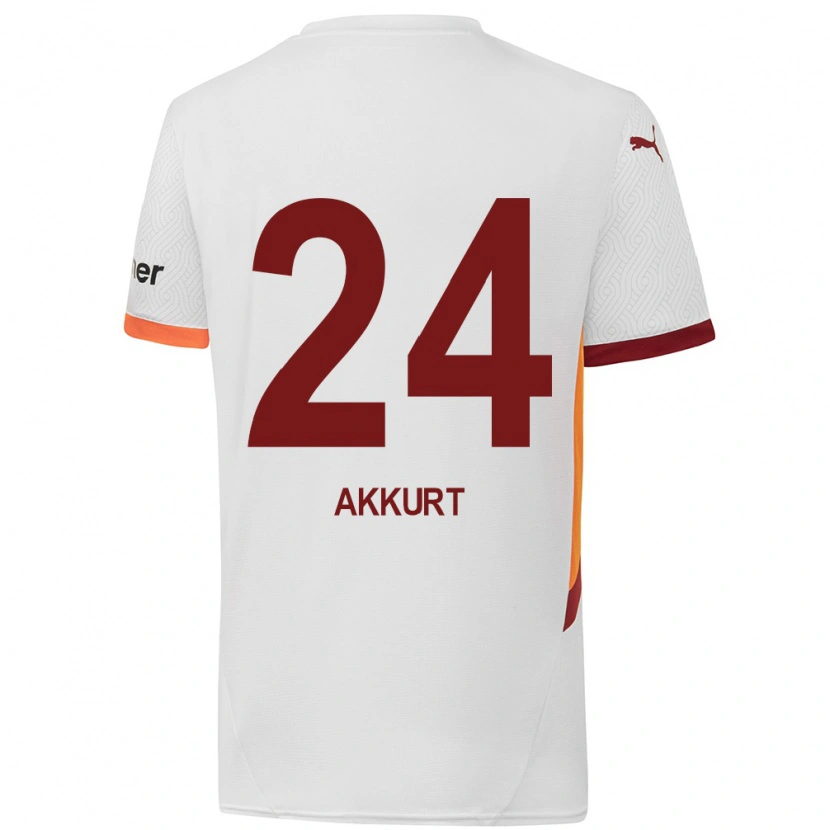 Danxen Uomo Maglia Arzu Akkurt #24 Bianco Giallo Rosso Kit Gara Away 2024/25 Maglietta