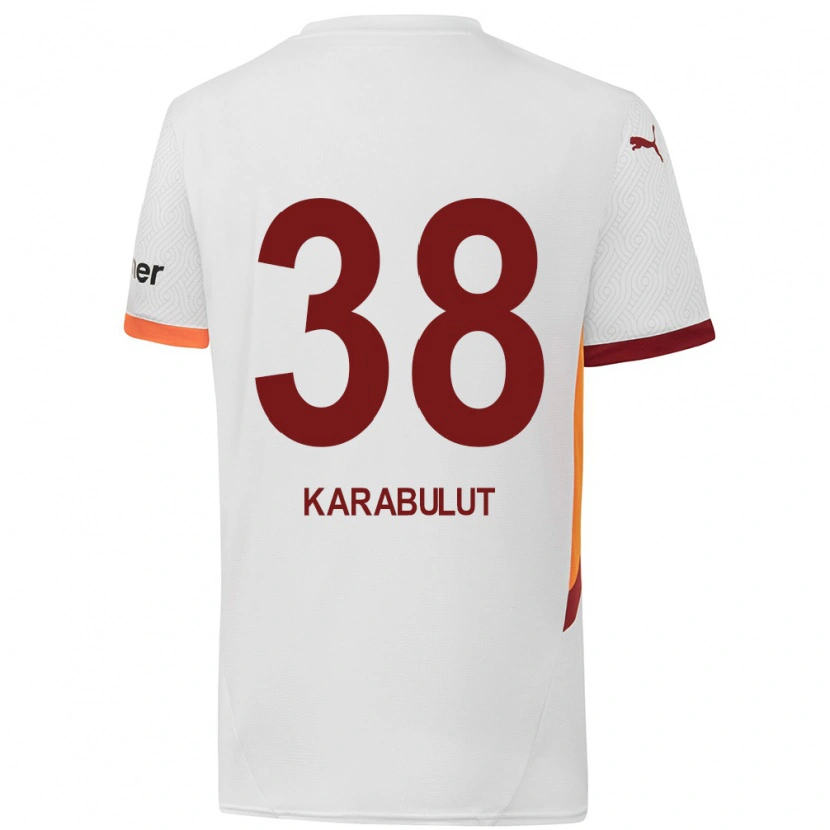 Danxen Uomo Maglia Arzu Karabulut #38 Bianco Giallo Rosso Kit Gara Away 2024/25 Maglietta