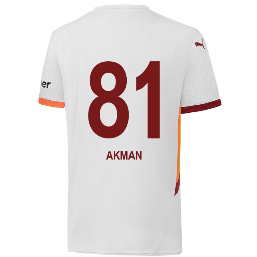 Danxen Uomo Maglia Hamza Akman #81 Bianco Giallo Rosso Kit Gara Away 2024/25 Maglietta