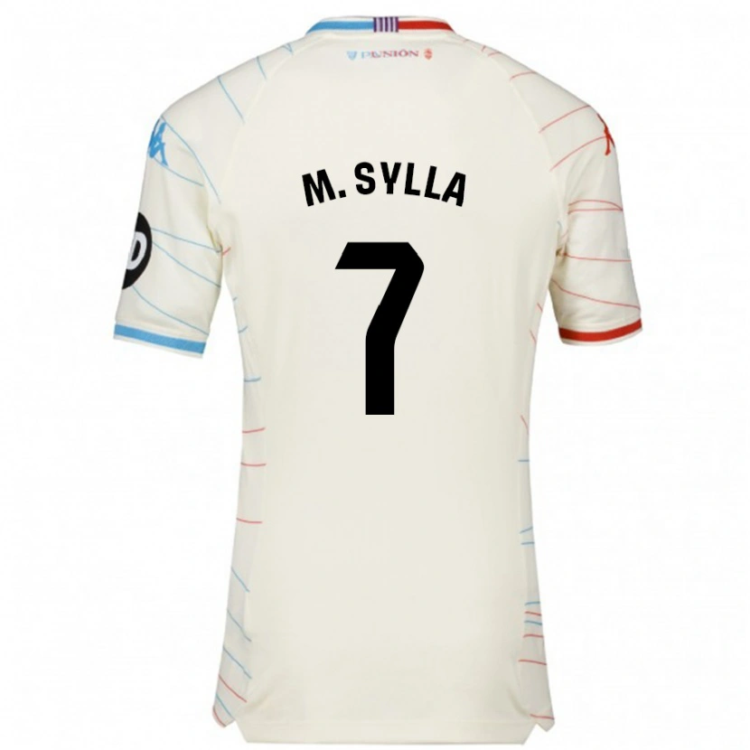 Danxen Uomo Maglia Mamadou Sylla #7 Bianco Rosso Blu Kit Gara Away 2024/25 Maglietta