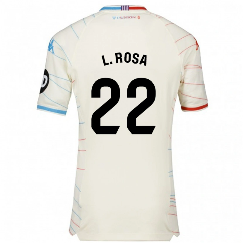 Danxen Uomo Maglia Lucas Rosa #22 Bianco Rosso Blu Kit Gara Away 2024/25 Maglietta
