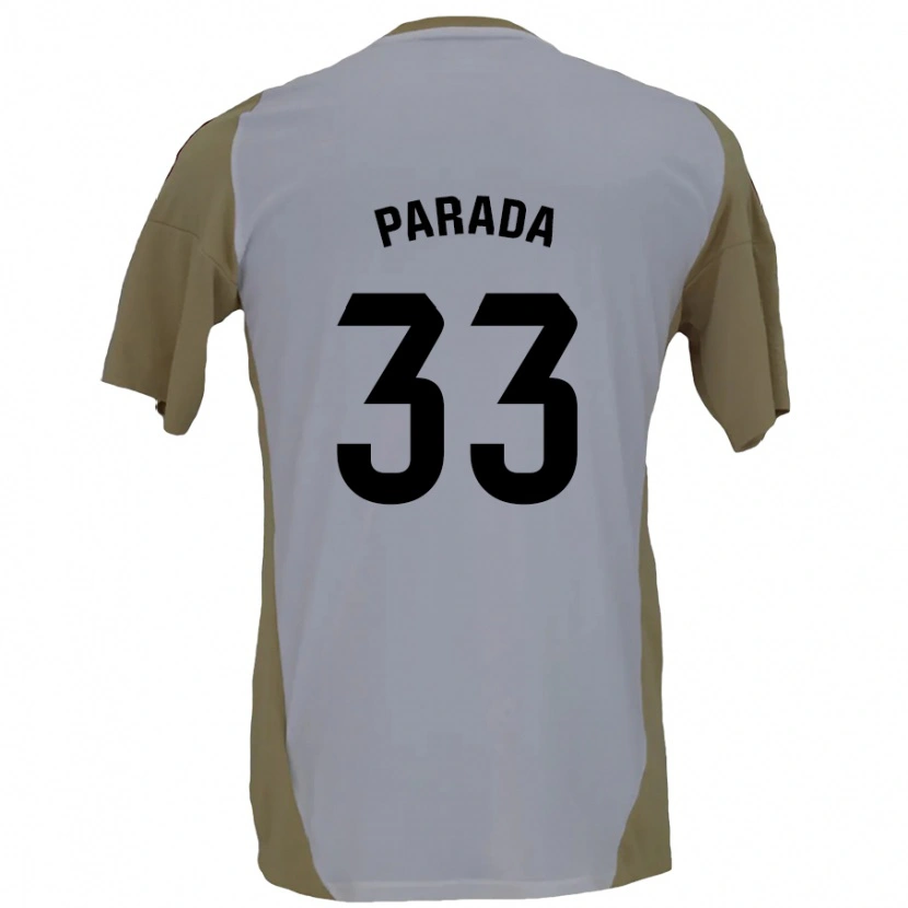 Danxen Uomo Maglia Victor Parada #33 Marrone Bianco Kit Gara Away 2024/25 Maglietta