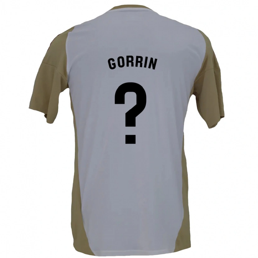 Danxen Uomo Maglia Ale Gorrin #0 Marrone Bianco Kit Gara Away 2024/25 Maglietta
