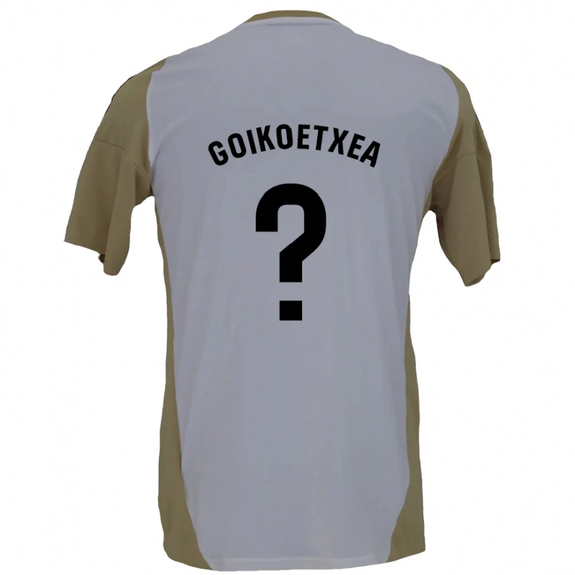 Danxen Uomo Maglia Imanol Goikoetxea #0 Marrone Bianco Kit Gara Away 2024/25 Maglietta