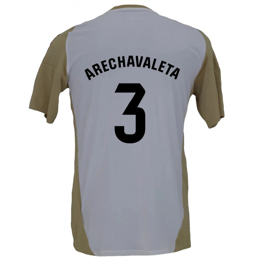 Danxen Uomo Maglia Jorge Arechavaleta #3 Marrone Bianco Kit Gara Away 2024/25 Maglietta