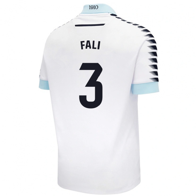 Danxen Uomo Maglia Fali #3 Bianco Blu Kit Gara Away 2024/25 Maglietta