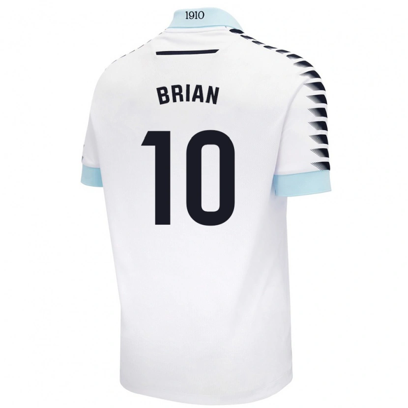 Danxen Uomo Maglia Brian Ocampo #10 Bianco Blu Kit Gara Away 2024/25 Maglietta