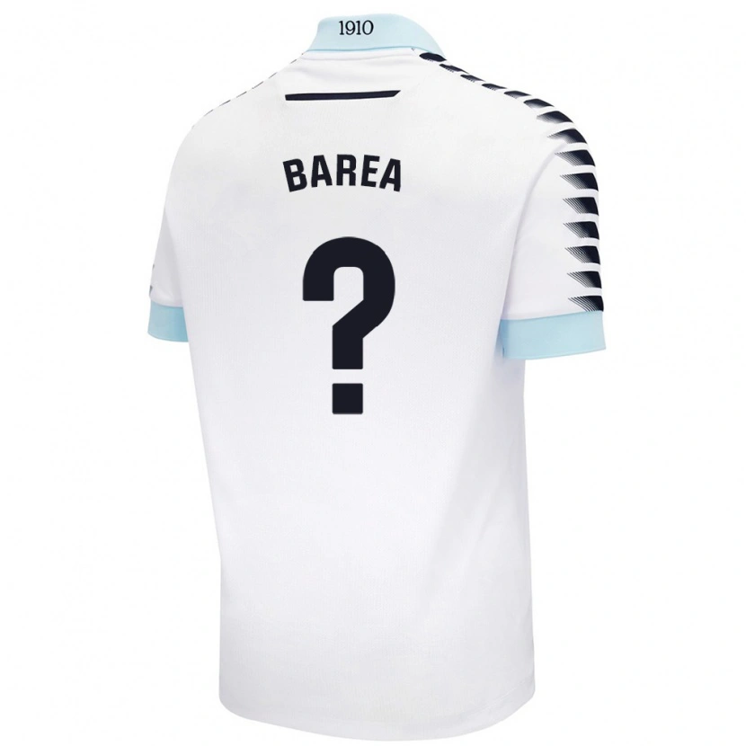 Danxen Uomo Maglia Pablo Barea #0 Bianco Blu Kit Gara Away 2024/25 Maglietta