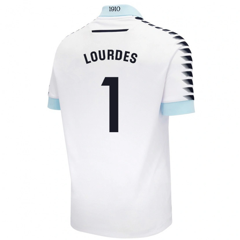 Danxen Uomo Maglia Lourdes #1 Bianco Blu Kit Gara Away 2024/25 Maglietta