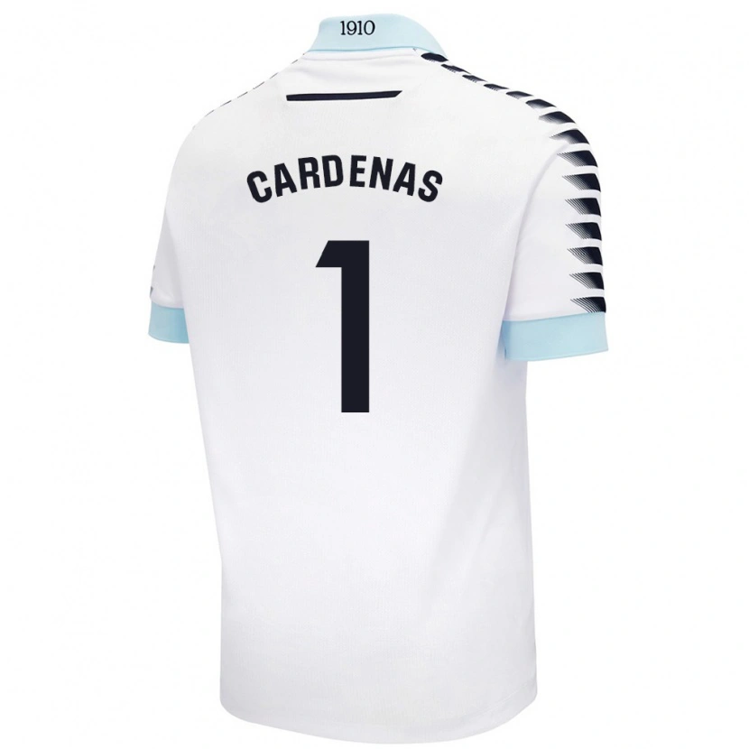 Danxen Uomo Maglia Raquel Cárdenas #1 Bianco Blu Kit Gara Away 2024/25 Maglietta