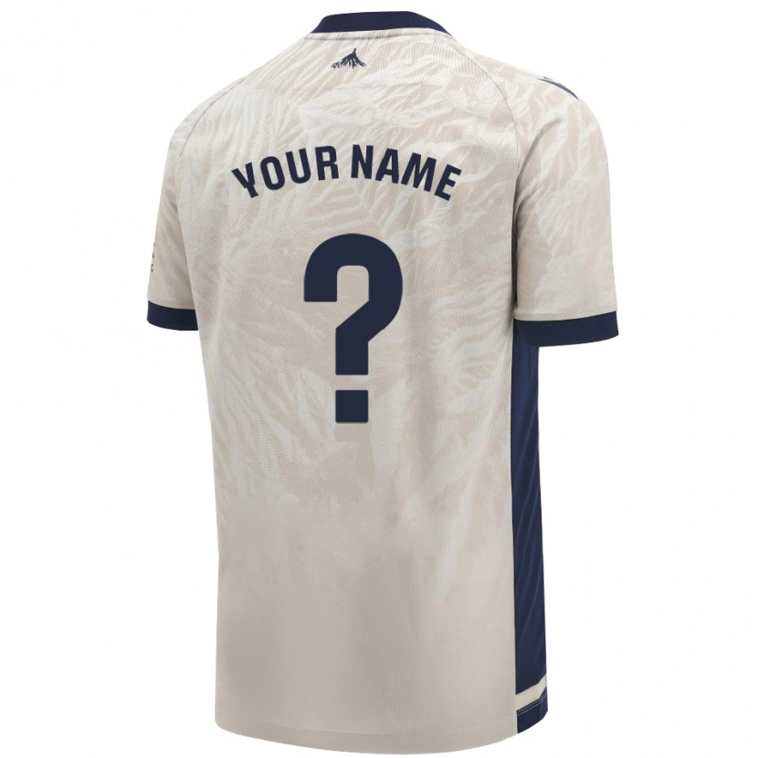 Danxen Uomo Maglia Il Tuo Nome #0 Grigio Chiaro Kit Gara Away 2024/25 Maglietta