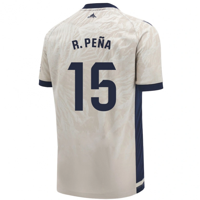 Danxen Uomo Maglia Rubén Peña #15 Grigio Chiaro Kit Gara Away 2024/25 Maglietta