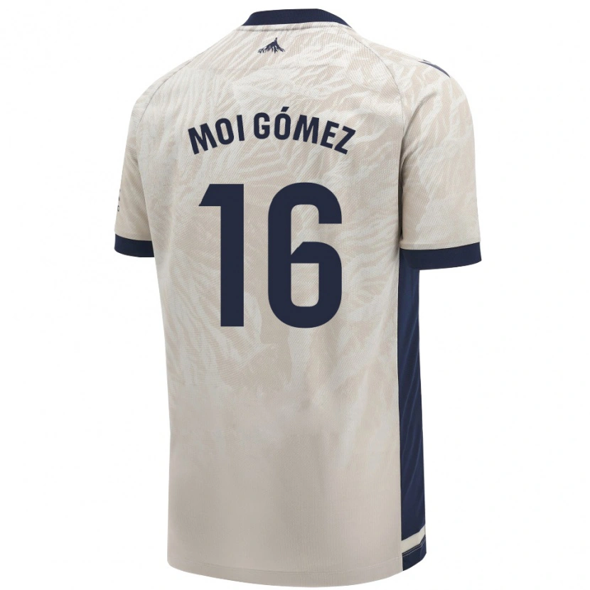 Danxen Uomo Maglia Moi Gómez #16 Grigio Chiaro Kit Gara Away 2024/25 Maglietta