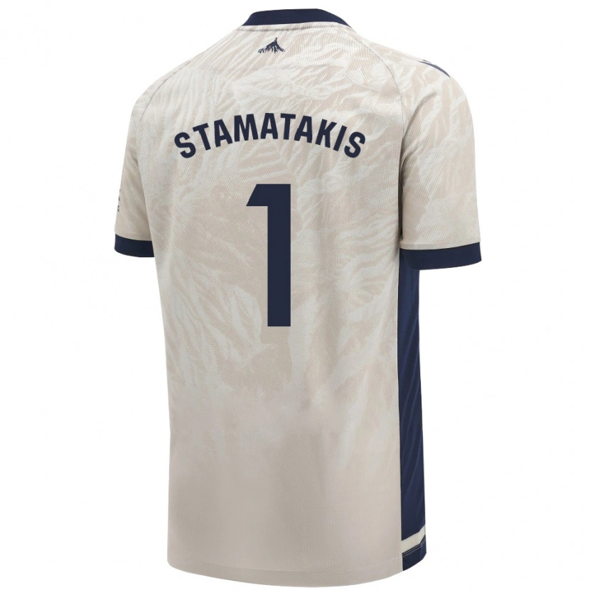 Danxen Uomo Maglia Dimitrios Stamatakis #1 Grigio Chiaro Kit Gara Away 2024/25 Maglietta
