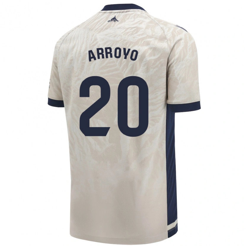 Danxen Uomo Maglia Roberto Arroyo #20 Grigio Chiaro Kit Gara Away 2024/25 Maglietta