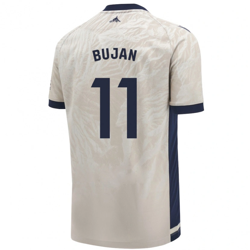 Danxen Uomo Maglia Unai Buján #11 Grigio Chiaro Kit Gara Away 2024/25 Maglietta