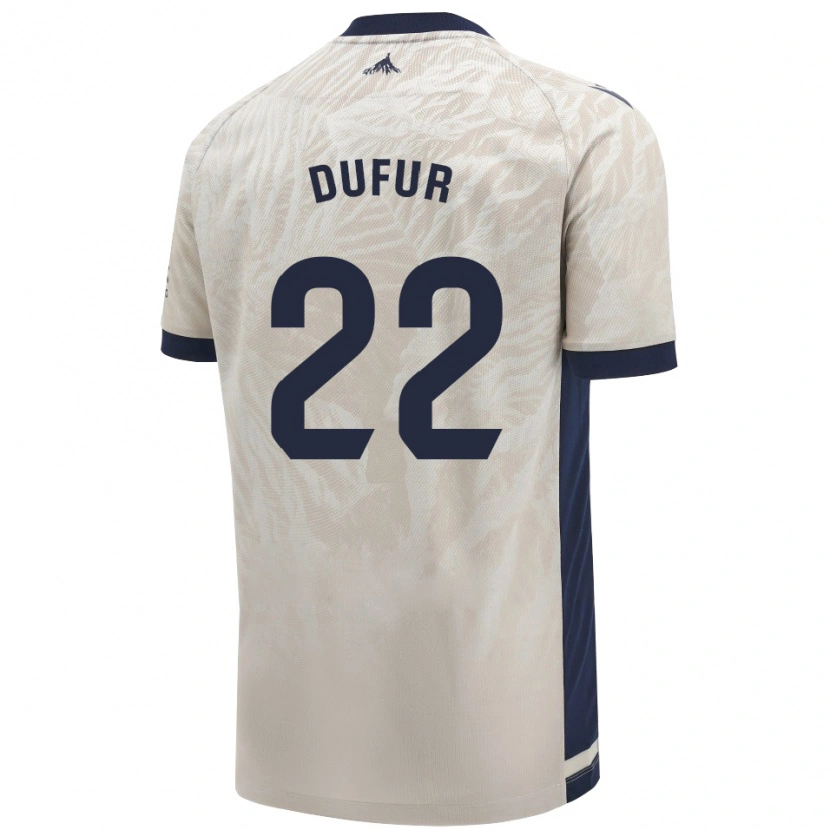 Danxen Uomo Maglia Ander Dufur #22 Grigio Chiaro Kit Gara Away 2024/25 Maglietta
